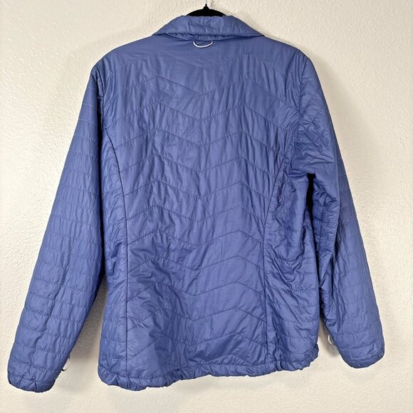 Columbia Omni-Heat Quilted Blue Puffer Jacket Women Size Large Full Zip Packable - Picture 2 of 12